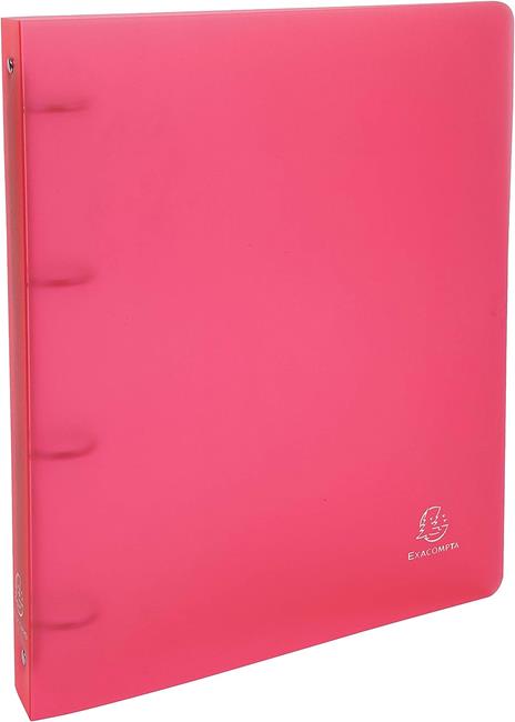 Quaderno ad anelli A4 Exacompta in PPL Trasparente 4 anelli Colori Assortiti - 3 cm - 3