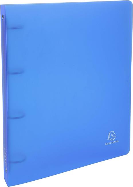 Quaderno ad anelli A4 Exacompta in PPL Trasparente 4 anelli Colori Assortiti - 3 cm - 4